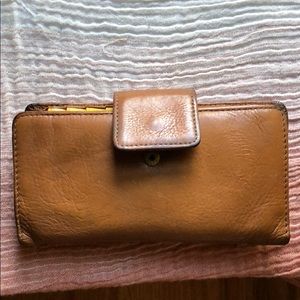 Worn Leather Fossil Wallet